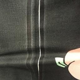 White streak along the side seam of a sublimation shirt