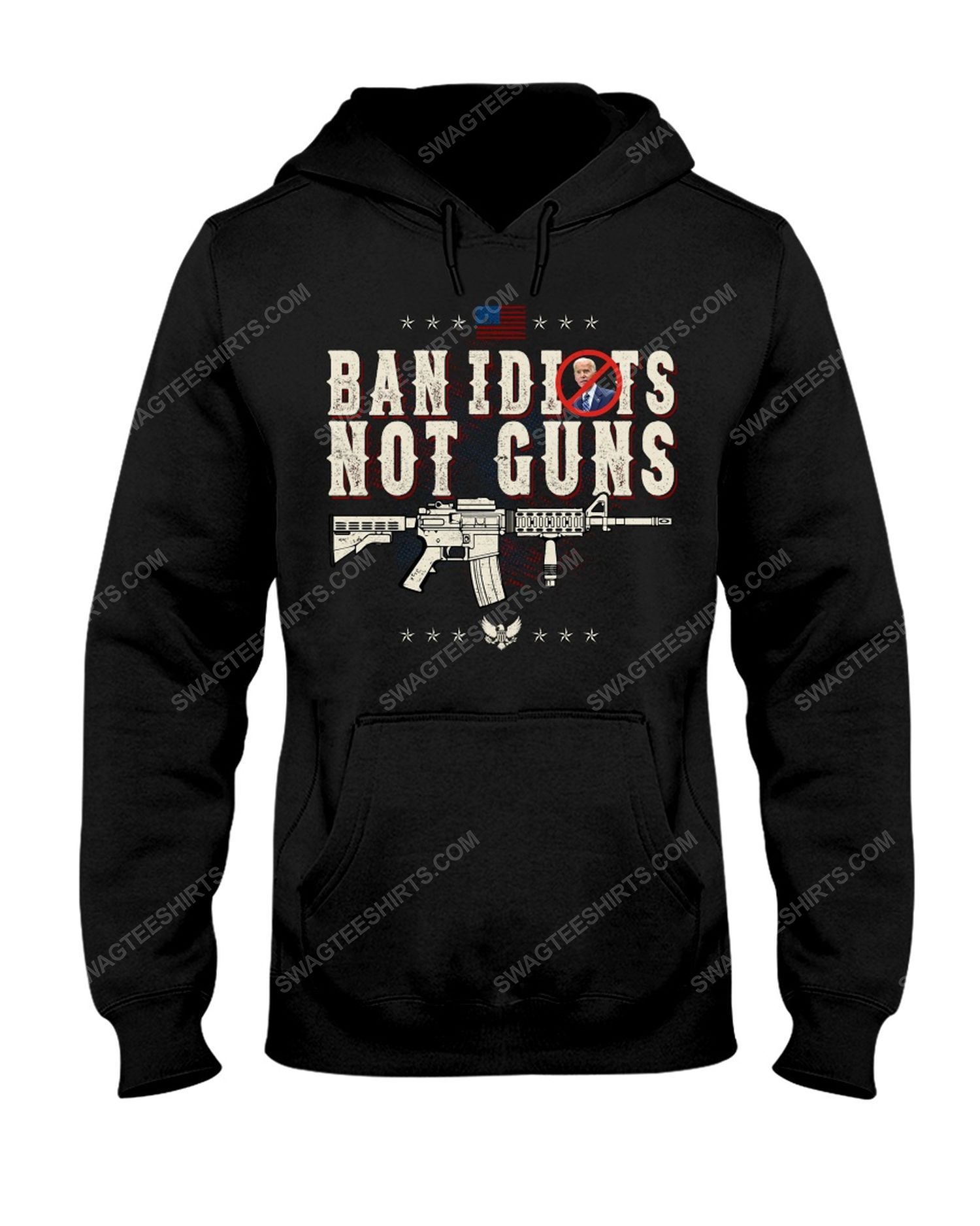 Ban idiots not guns political hoodie